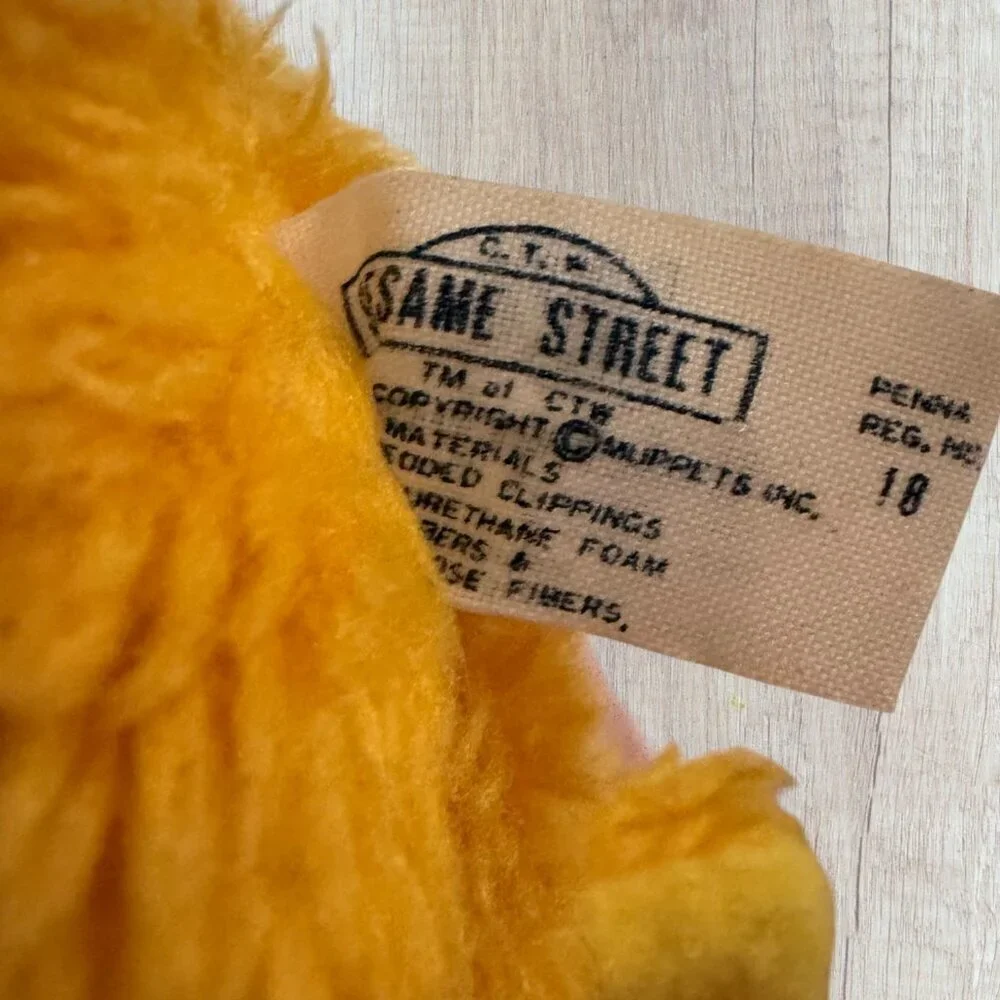Vintage 1970s Big Bird Plush Knickerbocker Sesame Street Yellow Toy